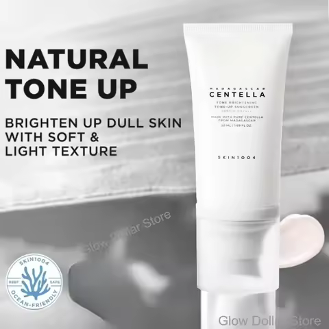 Korean Centella Brightening Series,Brighten Boosting Toner,Facial Cleanser,Tone Sunscreen,Ampoule Fa