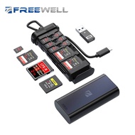 Freewell Portable Pro Reader Versatile CF Express A/B,SD TF and Micro SD Card Reader & Holder for Ph