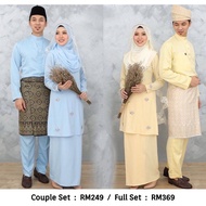 Baju Nikah Full Set . Kurung Moden . Baju Melayu Regular Slimfit . Baju Nikah Kahwin . Amra Kurung M