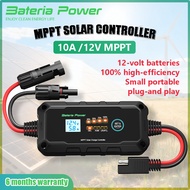 Bateria Power 10A 12V MPPT Solar Charge Controller Compatible with Sealed Flooded Gel AGM Lithium Li