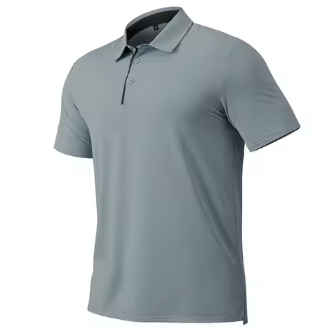 Men's Athletic Short Sleeve Polo Shirt Lightweight Quick Dry Sport Workout Shirt Summer Casual Thin 