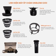 Uniblend E250 slow juicer filter accessories