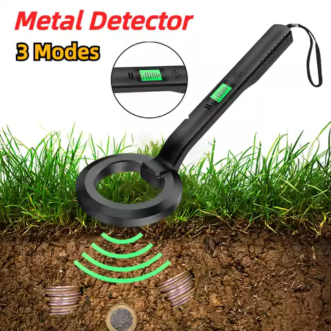 Handheld Metal Detect Tool 360°Scanning Metal Detector 3 Modes Metal Scanner Security Checker for Tr
