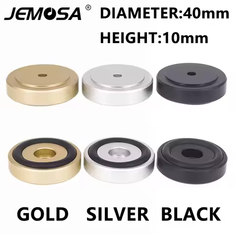 4PCS 40*10mm Aluminum Amplifier Feet Shock Absorber Amplifier Rubber Feet HIFI Turntable Feet Audio 