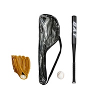 ไม้เบสบอล 25 นิ้ว + ลูกเบสบอล + ถุงมือเบสบอลหนา Baseball Bat Set