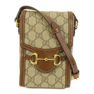 GUCCI 塗層帆布Horsebit 1955 Mini金扣肩背袋