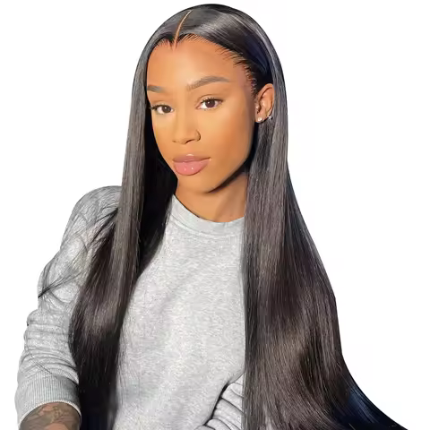 ISEE Hair Glueless Malaysian Straight Lace Front Wig Pre Bleached Knots 6x9 Wear GO Wig Human Hair P