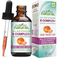 Why Not Natural Vitamin B Complex Liquid Drops - Supplement for Women - Vegan and Sublingual Forms o
