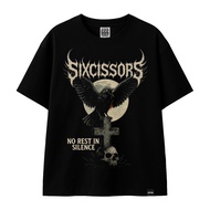 Satanic Metal t-shirt Men's Distro t-shirt BlackWanita SIXCISSORS 666 SILENCE NEW