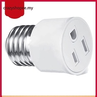 [CRAZYSPE]Light Socket To Plug Adapter Outlet Plug Converter E26 Bulb Socket Adapter
