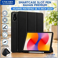 Casing Huawei MatePad SE 11 Inch 2024 Flip Cover Smartcase Trifold Stand Slot Pen Stylus Huawei Mate