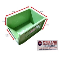 HIJAU Lie1301Jolly Box YTH Y-300 - Spare Part Case Box 183 - Green Stackable Bolt Rack Size L - Y-30