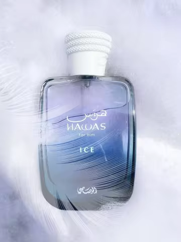 Rasasi Hawas Ice Cologne EAU DE PARFUM ,3.4FL.OZ/100 ML – Refreshing & Masculine Scent with Citrus, 