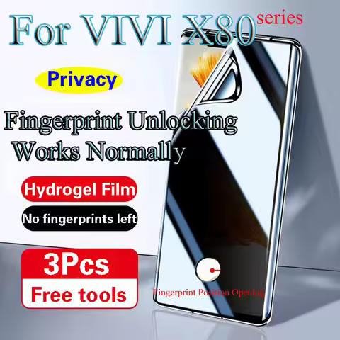 X80Pro Anti-peeping Hydrogel Film For VIVO X80 Pro Privacy Screen Protector X80 Fingerprint Unlockin