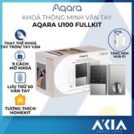 Aqara U100 smart door lock - Replaces hand lock, integrated fingerprint, supports HomeKey, Matter, 9