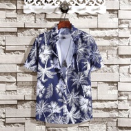 🌼เสื้อลายดอกสงกรานต์ เสื้อฮาวายไซส์ใหญ่ ✻┅เสื้อฮาวาย ฤดูร้อนชายเสื้อแขนสั้นแห้งเร็วชุดฮาวาย beachwear หลวมและลำลอง