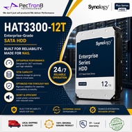Synology HAT3300-12T 12TB 3.5" SATA NAS Hard Drive – 7200RPM Enterprise CMR HDD for Synology NAS Sys
