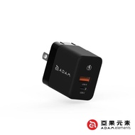 亞果元素 OMNIA X35A GaN 35W雙孔迷你快速電源供應器黑