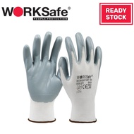 WORKSAFE GNF1001 Nitrile Foam Seamless Nylon Liner Gloves, Abrasion Resistance Work Gloves