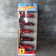 Hot Wheels 5 Pack Ferrari JLN12 F40 Dino 12cilindri 365 GTB SF90 Stradale