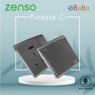 [SIRIM]ZENSO Finesse C Black Switch Switches & Sockets 1gang 2gang 3gang 4gang