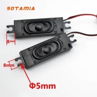SOTAMIA 2Pcs 5017 Mini TV Speaker 8 Ohm 2W Passive Cavity Speaker Multimedia Advertising PC Computer