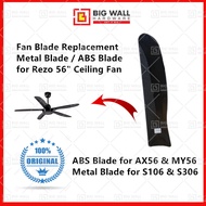 Fan Blade Replacement for Rezo 56 inch Steel Blade  S103 S306 ABS Blade MY56 Ceiling Fan Pengganti B