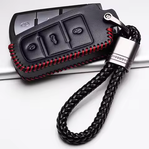 Leather Car Key Cover Case For Volkswagen Golf 4 5 6 7 MK7 Passat CC Passat B6 B7 B8 Passat 3C CC Ma