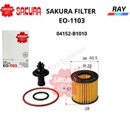 (3 FOR $12) SAKURA Oil Filter EO1103 04152-B1010 PRIUS G3, SIENTA 1.5L HYDRID GASOLINE ,AXIO,FIELDER