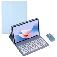 บลูทูธที่ถอดออกได้รอบ Keycap คีย์บอร์ดพร้อมเมาส์สําหรับ Lenovo Tab M10 PLUS/K10 TBX606F 10.3 นิ้วแท็