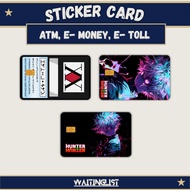 Sticker Card ATM, Credit, Debit, E-toll, E-M0ney Anime Hunter x Hunter Killua HxH Card