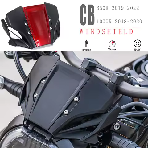 Motorcycle Accessories Front Screen Windshield WindScreen Wind Deflector For HONDA CB650R CB1000R CB