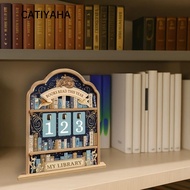 CATIYAHA Books Read Tracker, Wooden Handmade Reading Tracker Signage,  2D Books Read This Year Readi