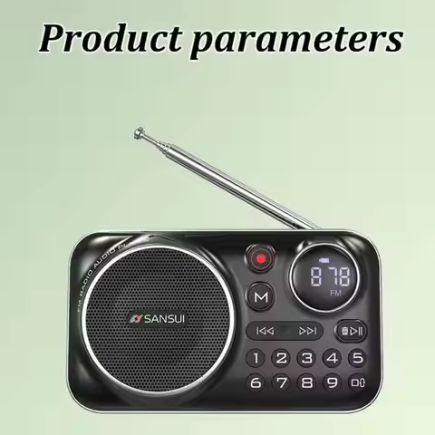 E56B FM Radio USB-TF MP3 Music Player Mini Portable Speaker Telescopic Antenna