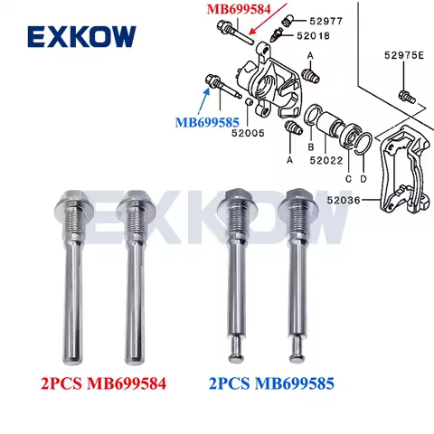 2PCS Front Brake Pins for Mitsubishi Pajero Montero 2 MK2 Space Gear L400 Van Space Wagon Eclipse La