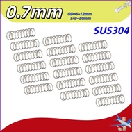 SUS304 Compression Springs d0.7mm * OD4-12mm  Corrosion Resistant Industrial Spring [DTY-XMB]