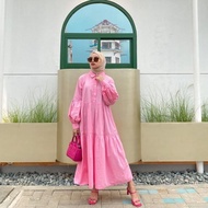 Gunad Kayla Midi Dress Dress Lilac Dress Fushia Baju Dress Gamis
