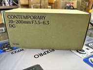 【全新水貨】Sigma 20-200mm f/3.5-6.3 DG Contemporary (Sony E Mount)｜超廣角天涯鏡