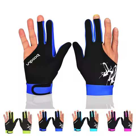 1PCS Cue Pool Shooters Open 3 Fingers Glove Billiard Gloves 5 Colors Snooker Gloves High Quality Bil