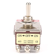 ON/OFF/ON 3 Position Toggle Switch 4PDT 12 Pin 12mm 15A/250VAC 10A/380VAC 4PDT 3 Position Toggle Swi