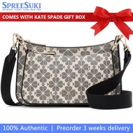 Kate Spade Handbag In Gift Box Spade Flower Small Crossbody Black Multi # KI372