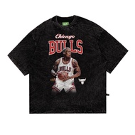Oversized WASHED CHICAGO BULLS T-SHIRT T-SHIRT
