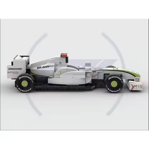 Building Blocks MOC-F1 Racing Car BG001 Small 4WD Car, Assembly Model 203PCS Kids Birthday Gift Chri