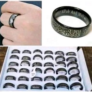 1 box Cincin Tauhid Islam Muslim isi 36pcs Ukiran Lafadz Syahadat Material Titaniu  cincin tauhid or