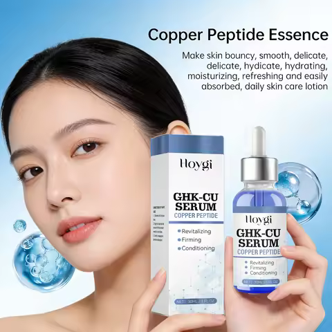 Copper Peptide Facial Serum Anti Wrinkle Remover Antioxidant Skin Rejuvenating Barrier Repair Bright