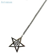 AUTU Hip Hop Spirals Rune Necklace Y2K Hollow Star Necklace Y2K Jewelry