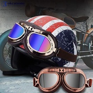 OKCATZONE Retro Windproof Glasses Motorcycle UV And Dust Proof Goggles Matched With Off-Road Riding 