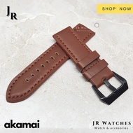 Leather Strap AKAMAI A35 A37 Brown Leather Watch Strap