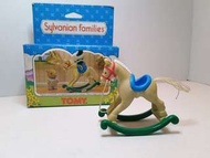 古董 森林家族 摇馬 TOMY Vintage SYLVANIAN FAMILIES baby nursery rocking horse Epoch