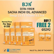 BJN 7 FREE 2 BJN Sacha Inchi Oil ADVANCED "With Vitamin D & K"  60 Capsules $392 (UP $ 406.00)